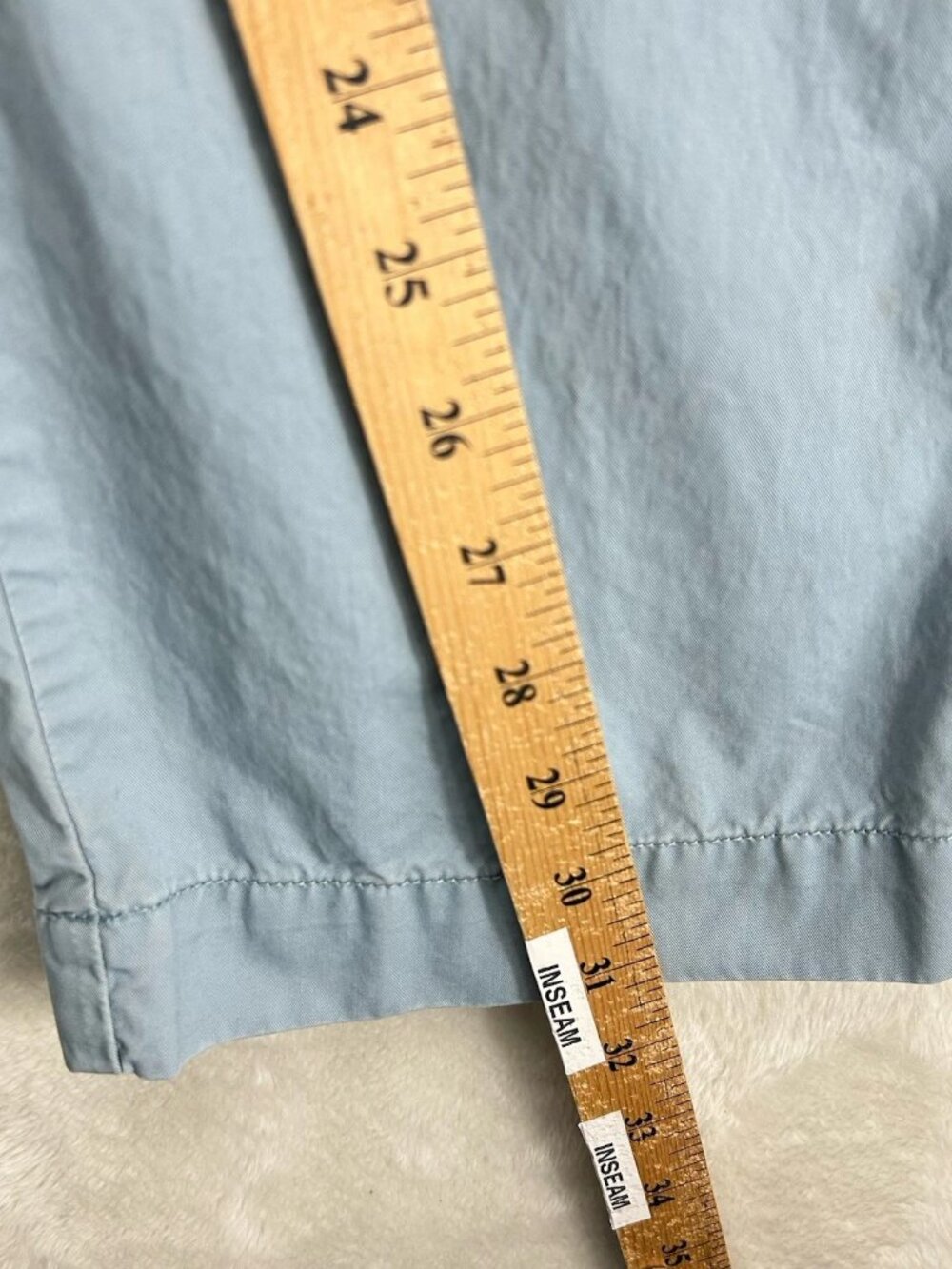 Polo Ralph Lauren Suffield Pants 31x32 Light Blue Solid Pima Cotton (Tag-32x32) - Picture 6 of 15